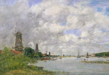 El río Mosa en Dordrecht, 1876